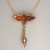 Vintage Victorian 1850 14k Yellow Gold Architectural Style Pendant