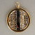 Vintage Hand Woven 1 Inch 18k Yellow and White Gold Round Braided Pendant