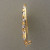 Vintage Hand Woven 1 Inch 18k Yellow and White Gold Round Braided Pendant