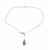 Cultured Black South Sea Pearl Diamond Yellow Gold Drop Pendant Necklace