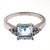 1.05 Carat Aqua Diamond White Gold Ring 