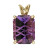 Vintage Rectangular 10.71ct Fantasy Cut 14k Gold Bright Purple Amethyst Pendant