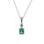  Peter Suchy GIA Certified .94 Carat Emerald Diamond Gold Pendant Necklace