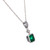  Peter Suchy GIA Certified .94 Carat Emerald Diamond Gold Pendant Necklace