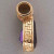 Vintage 15.50ct Amethyst .15ct Diamond 14k Yellow Gold Greek Key Pendant
