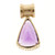 Vintage 15.50ct Amethyst .15ct Diamond 14k Yellow Gold Greek Key Pendant