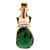 7.78 Carat Emerald Diamond Ruby Rose Gold Art Deco Pendant