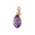 27.00 Carat Purple Amethyst Diamond 14k Yellow Gold Enhancer Pendant