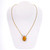 16.00 Carat Citrinte Pearl Yellow Gold  Pendant Necklace