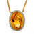 16.00 Carat Citrinte Pearl Yellow Gold  Pendant Necklace