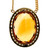 16.00 Carat Citrinte Pearl Yellow Gold  Pendant Necklace
