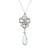 9.75 Carat Aquamarine Diamond Platinum Pendant Necklace