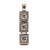 Art Deco Engraved 14k White Gold 3 Section Box Link Dangle .54CT Diamond Pendant