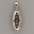 Vintage Art Deco 1940s Marquise Shape 14k Gold Pierced Diamond Sapphire Pendant