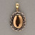 Vintage Oval 16 Full Cut Diamond .48ct 14k Textured White Gold Frame Pendant