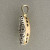 Vintage 1950 Two Tone Gold 14k Marquise Pendant .25CT Round Mixed Cut Diamonds