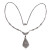 Vintage 1940s 14k White Gold Filigree Pierced .02CT Transitional Diamond Pendant