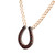 2.50 Carat Garnet Victorian 1900's Rose Gold Antique Horseshoe Pendant Necklace