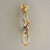 Art Deco Filigree 14k White Yellow Gold Cross Diamond .10ct Enamel Pendant