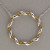 Vintage .15CT Full Cut Diamond 18k Pink & White Gold Wire Circle Pendant Chain