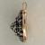 Antique Rose Cut Diamond .26ct Silver 14k Rose Gold Pendant Natural Patina