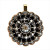 Antique Rose Cut Diamond .26ct Silver 14k Rose Gold Pendant Natural Patina