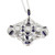 Estate 1920'S Platinum Pierced Filigree Art Deco Blue Enamel Diamond Pendant