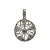 Estate 1860'S Solid Platinum Open Work Circle Old Mine Diamond Pendant