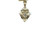 Estate 1890s 14k Yellow Gold & Engraved Platinum Top Old Mine Diamond Pendant