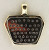 Vintage Diamond Shape 6 Sided 40 Pave Set Round Diamond 14k .80ct  Gold Pendant