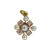 Estate 1900 14k 5 Natural Silvery White Pearl Pink Gold Old Mine Diamond Pendant