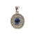 Vintage 1960s White Gold Medium Oval Sapphire 32 Full Cut Tiered Diamond Pendant