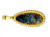 PS Unique Hand Made 18k Yellow Gold Boulder Pear Shape Opal 14k Enhancer Pendant