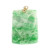 Vintage Estate Jadeite Jade 52 x 38mm Natural Color 18k Pendant