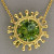 Vintage Designer JM 18k Gold Yellow Green Peridot 17.00ct Briolette Pendant