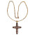 VIntage Victorian 1830s 14k Natural Black Enamel Saltwater Pearl Cross Pendant