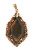 Estate European 14k Pink Gold Filigree 23.0ct Smoky Quartz Hexagon Pendant