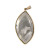 Vintage Navette Cut 45.50ct Clear Quartz Manifestor Crystal 14k Gold Pendant
