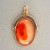 Banded Agate Intaglio Carving Female Greek Mythology 14k Rose Gold Pendant