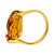 8.00 Carat Orange Yellow Citrine Diamond Yellow Gold Ring 