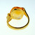 8.00 Carat Orange Yellow Citrine Diamond Yellow Gold Ring 