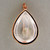 Vintage Pear 20.24ct Rare Clear Manifestor Quartz Crystal 14k Pink Gold Pendant