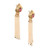 2.00 Carat Pink Tourmaline Diamond Pearl Tassel Dangle Earrings 