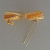 Vintage Designer Tiffany + Co 18k Folded Gold Swirl Double Stem Gold Clip Pin