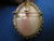 Estate Raised Hand Carved Pink Conch Shell Pin Pendant Cameo 14k Yellow Gold
