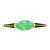 Art Deco Carved Natural Untreated Pierced Jadeite Jade Blue Green Enamel Pin