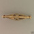 Estate 1935 Engraved Platinum Top Yellow Gold Base Deco Filigree Diamond Pin