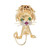 18k Gold Lion Cub Brooch with Ruby, Emerald, Diamond, Circa 1960s