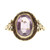 Estate 14k Pierced Engraved Yellow Gold Victorian Filagree Amethyst Oval Ring