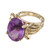 12.50 Carat Oval Amethyst Gold Cocktail Ring